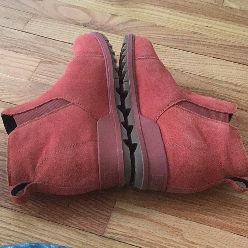 Sorel Evie Suede Pull On Bootie 8.5 Coral Pink 8.5 - Picture 3 of 7